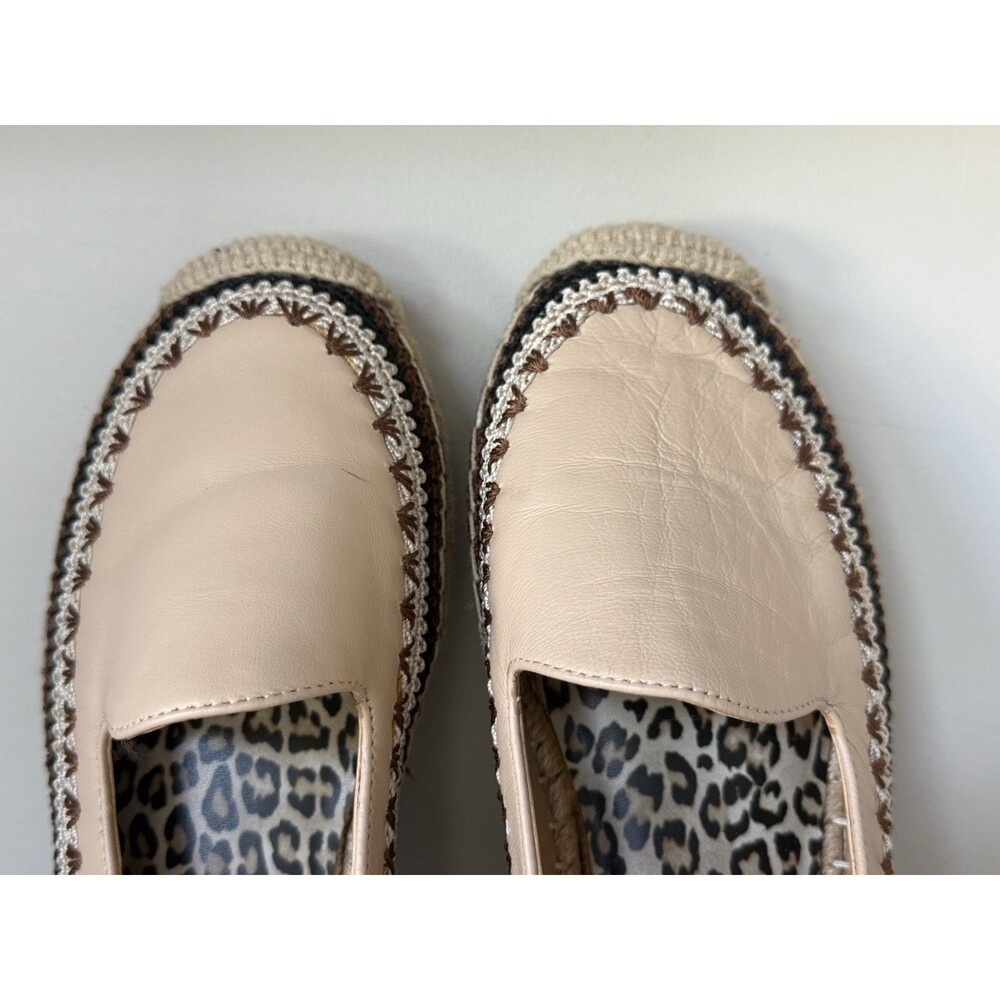 Chico's Giada Deco Espadrille Flats Nude Crochet WOMEN 8M SLIP ON COASTAL - Picture 8 of 11